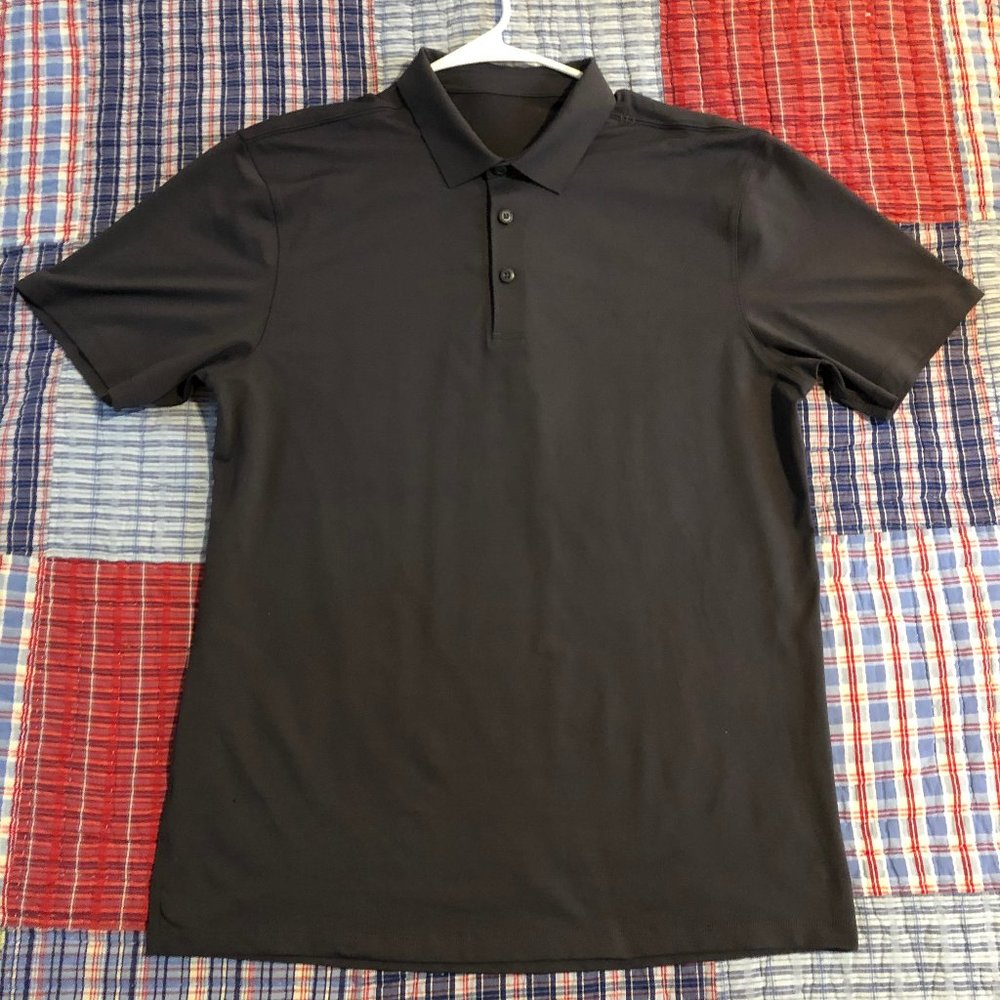 lululemon Mens Short Sleeve Gray Polo (M)